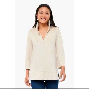 Tuckernuck Ponander Place Margo Top in Bone Suede - size medium